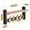 Sorbus Floating Wall Shelf with Hooks for Entryway, Bathroom, Bedroom, Kitchen, or Mudroom